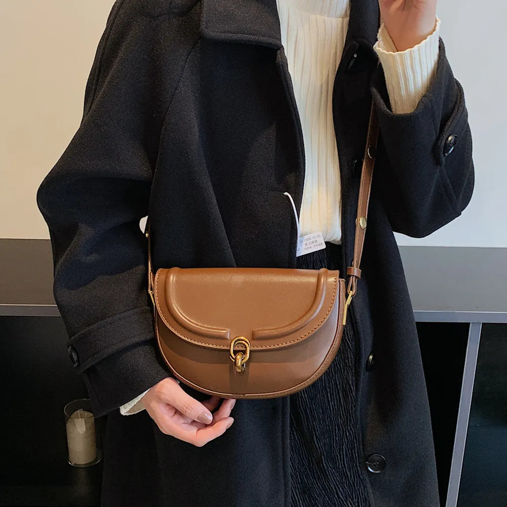 Small synthetic leather crossbody bag