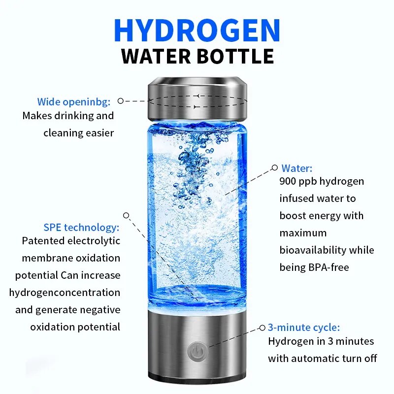 420ml Hydrogen Rich Electric Water Bottle