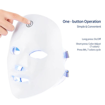 LED face mask with 7 colors