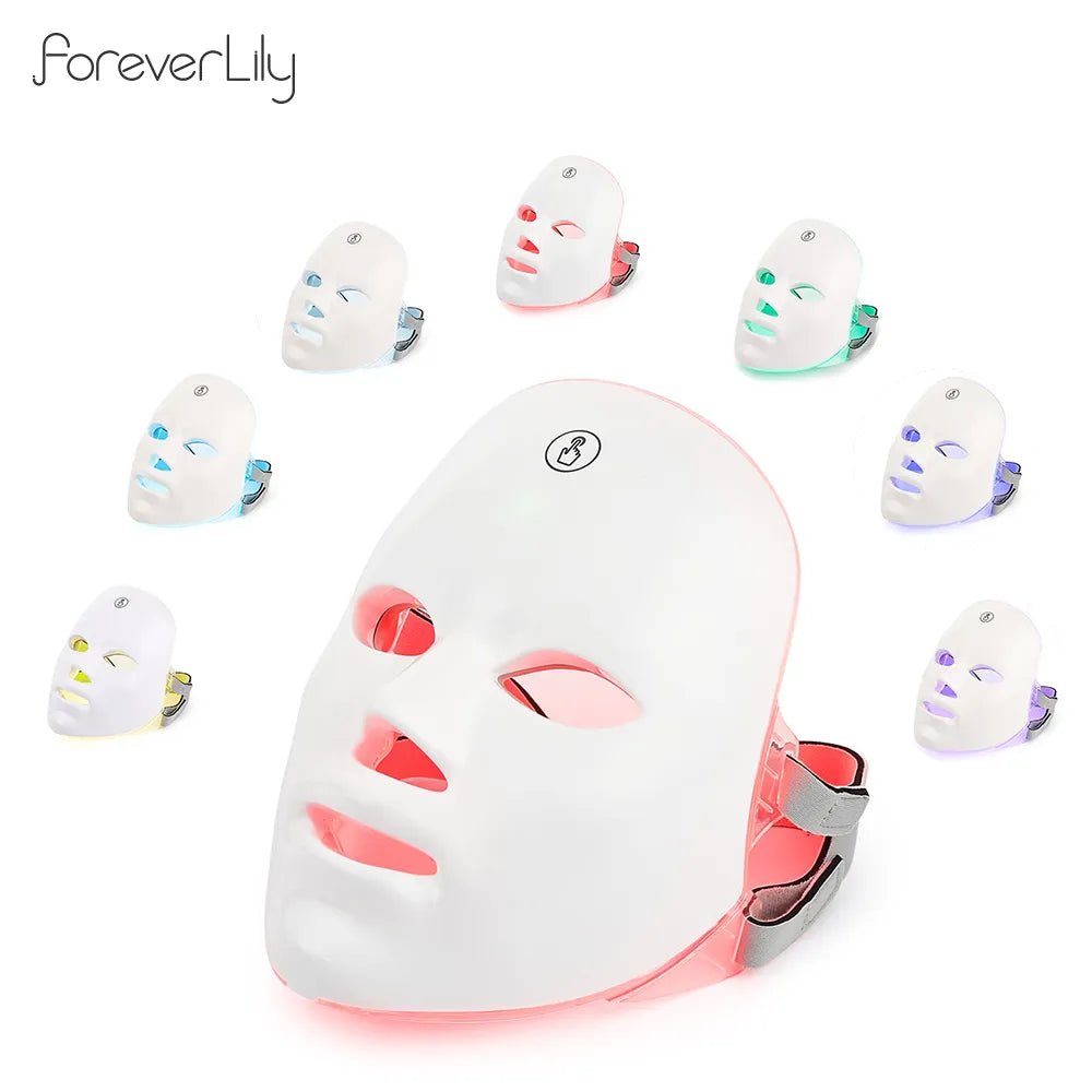 LED face mask with 7 colors