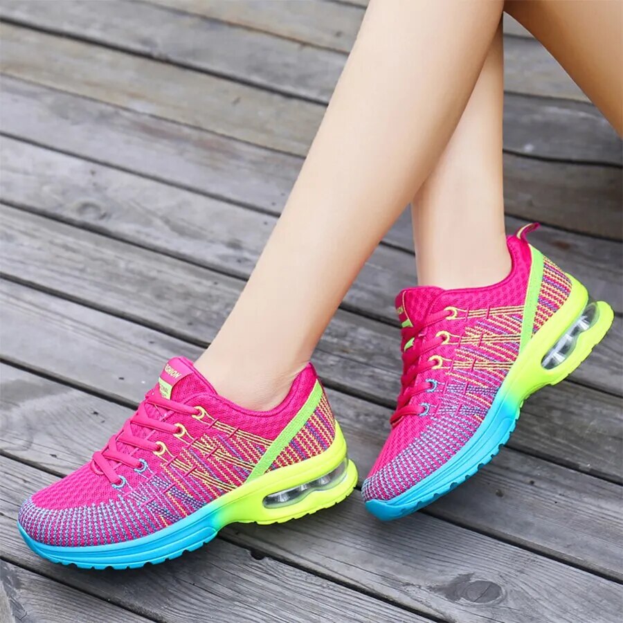 Cushioned running shoes