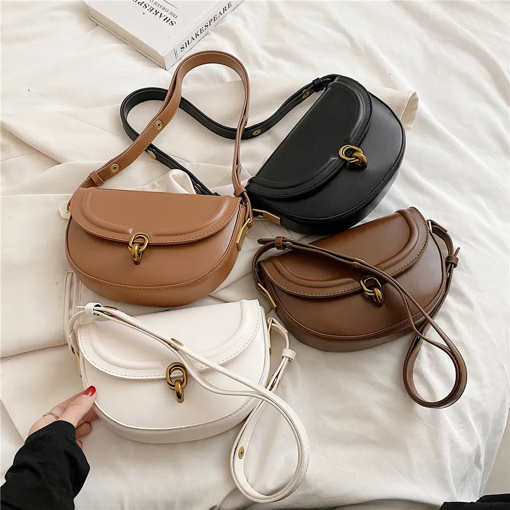 Small synthetic leather crossbody bag